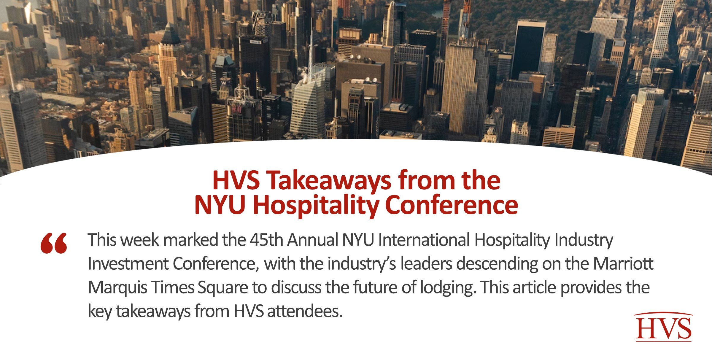 HVS HVS Takeaways from the NYU Hospitality Conference